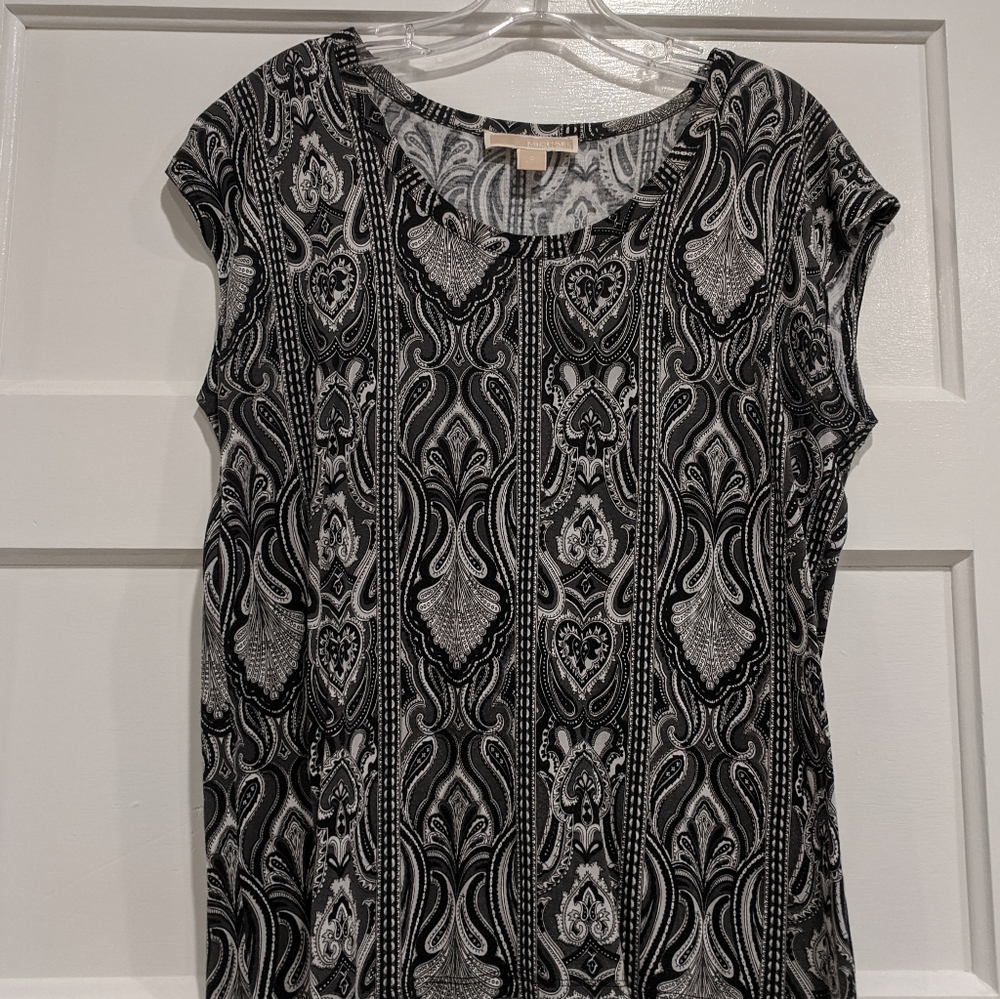 Michael Kors Black and White print top
